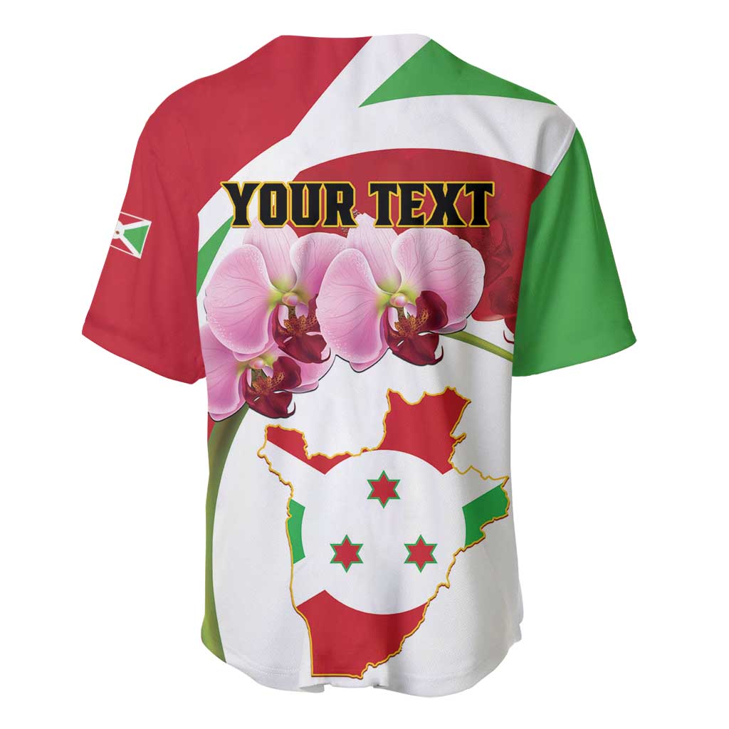 Personalized Burundi Independence Day Baseball Jersey Coat Of Arms Bujumbura Flower LT01