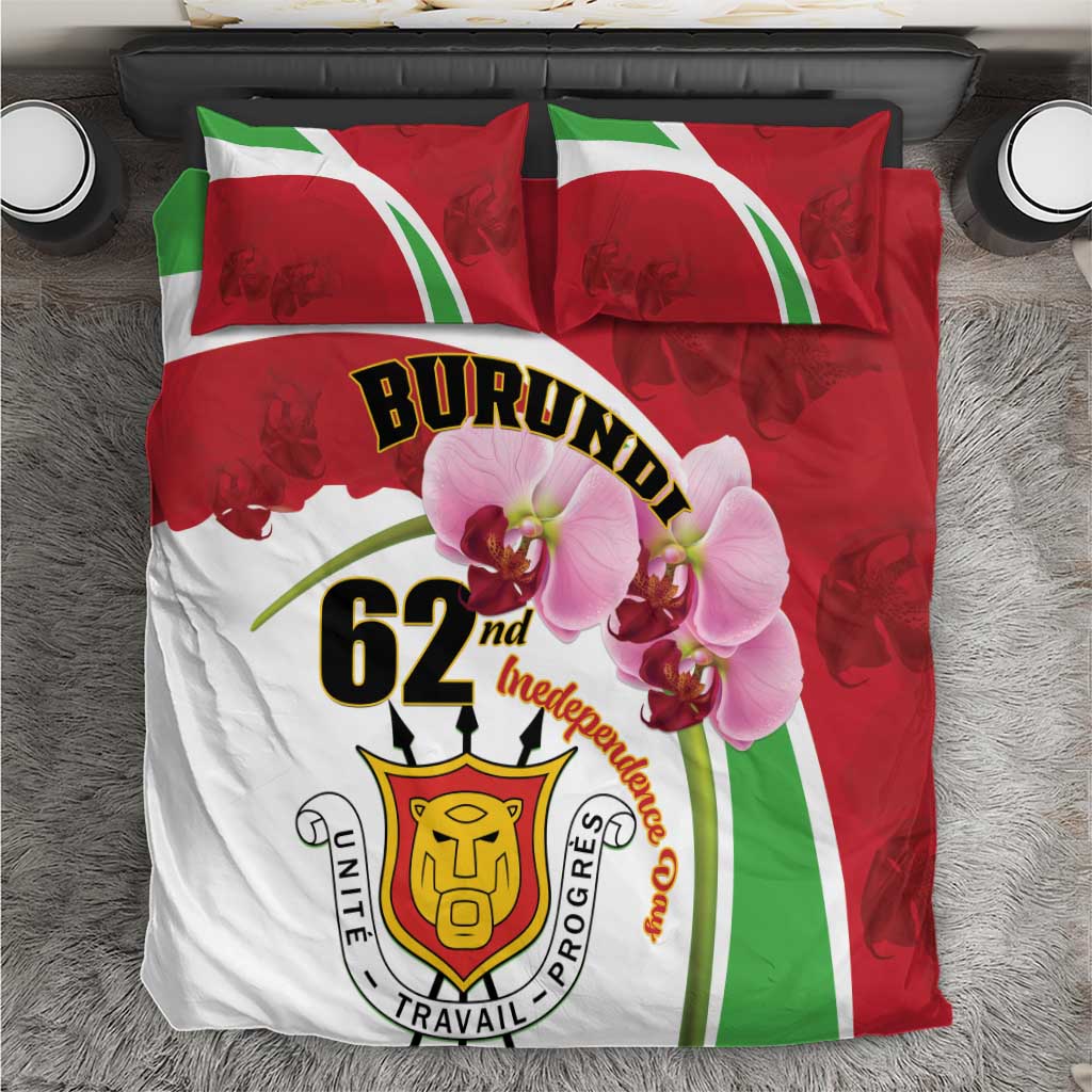 Burundi Independence Day Bedding Set Coat Of Arms Bujumbura Flower LT01