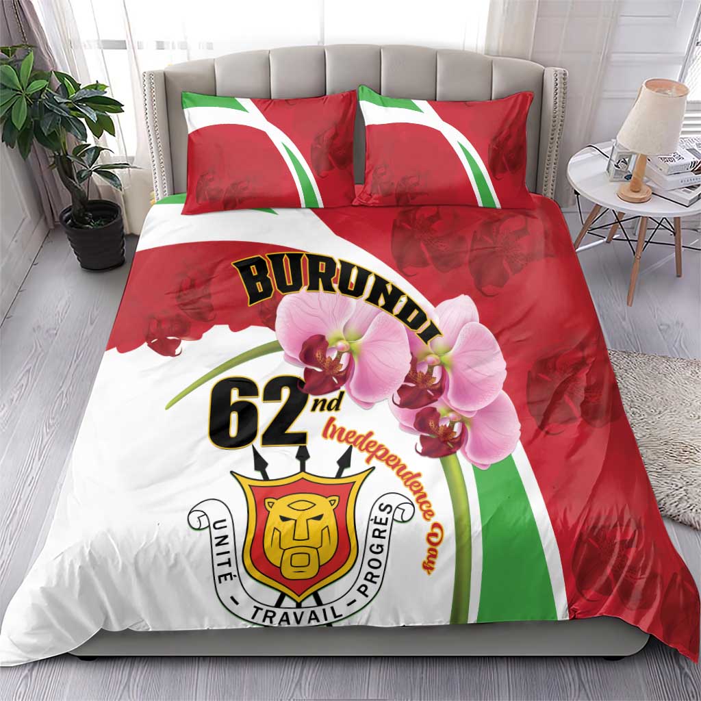 Burundi Independence Day Bedding Set Coat Of Arms Bujumbura Flower LT01