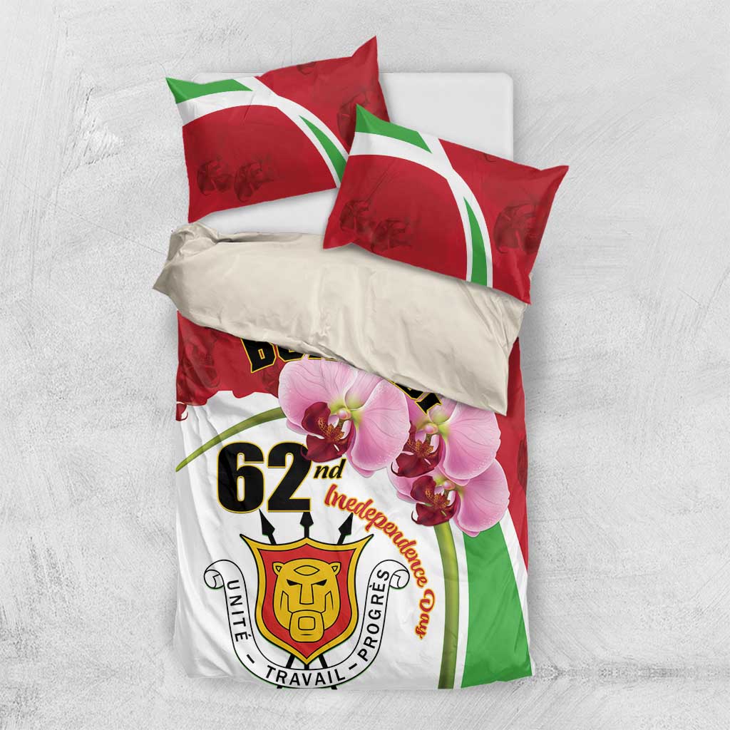 Burundi Independence Day Bedding Set Coat Of Arms Bujumbura Flower LT01