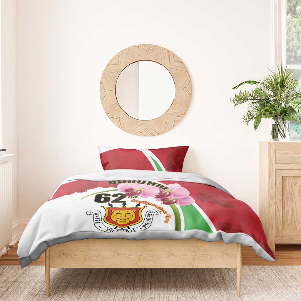 Burundi Independence Day Bedding Set Coat Of Arms Bujumbura Flower LT01