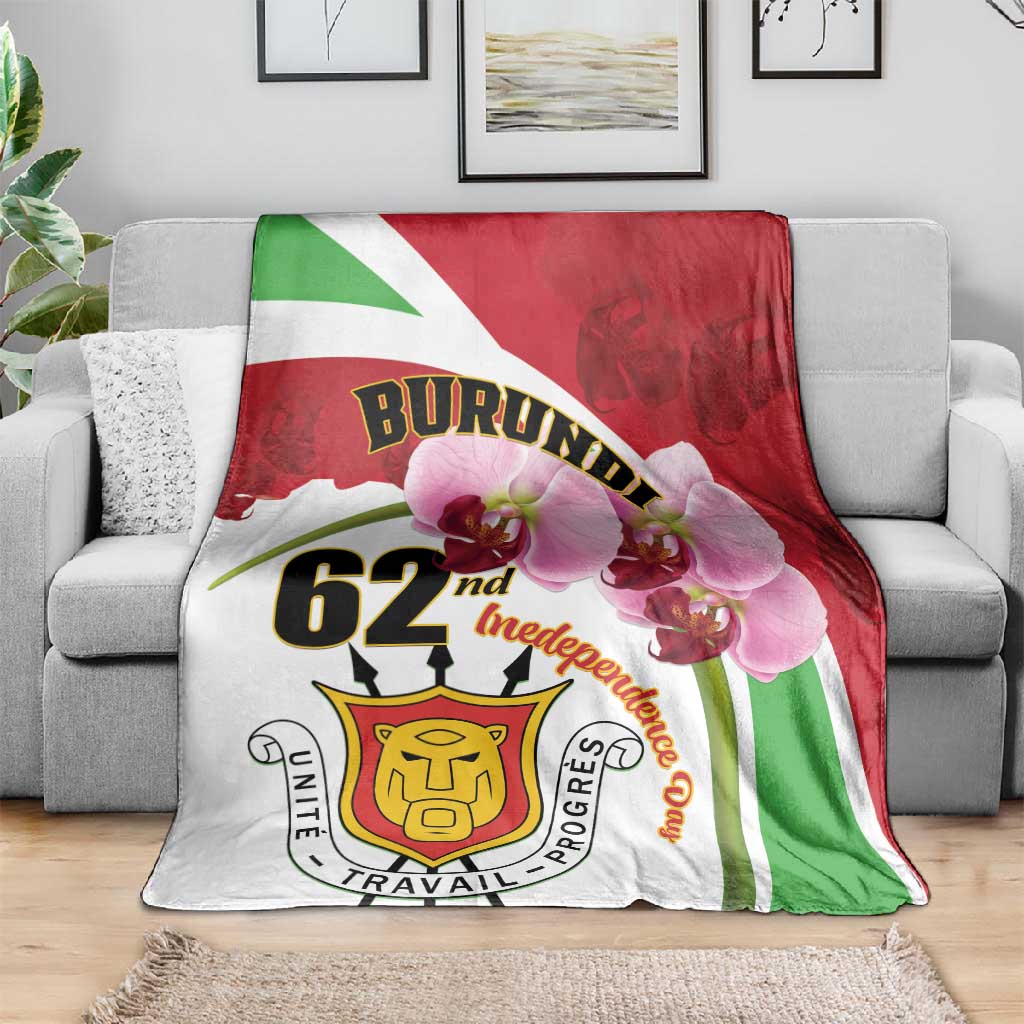 Burundi Independence Day Blanket Coat Of Arms Bujumbura Flower LT01
