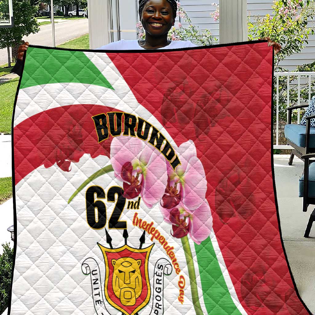 Burundi Independence Day Quilt Coat Of Arms Bujumbura Flower LT01
