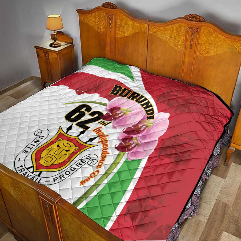Burundi Independence Day Quilt Coat Of Arms Bujumbura Flower LT01