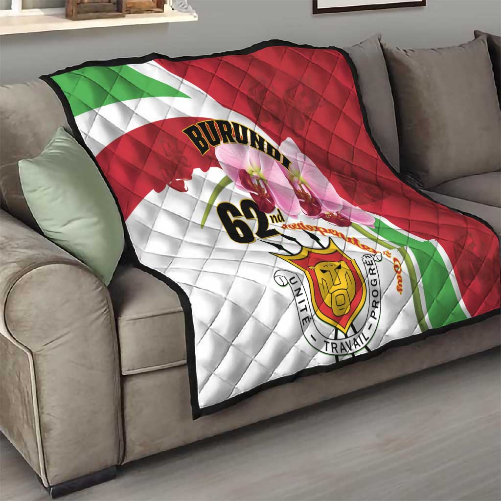 Burundi Independence Day Quilt Coat Of Arms Bujumbura Flower LT01