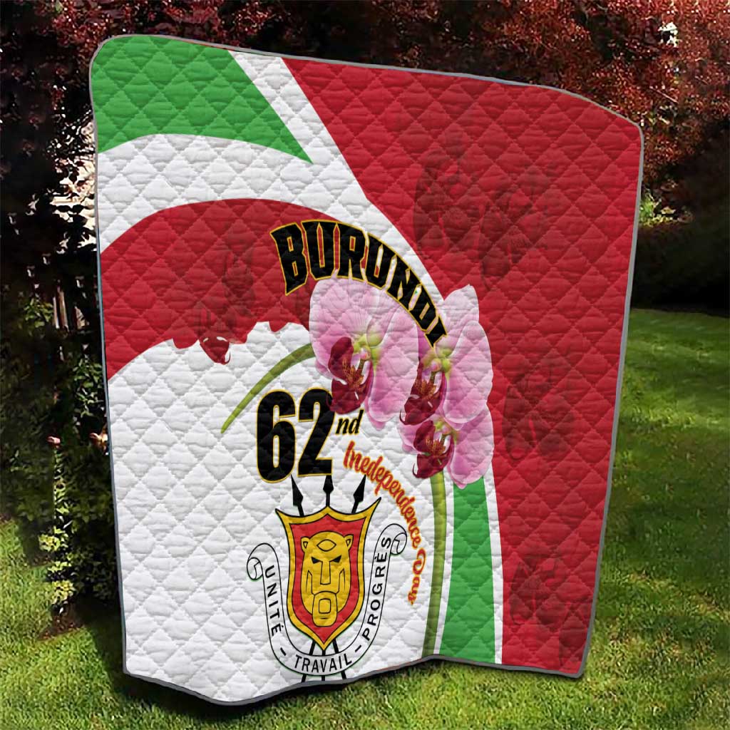 Burundi Independence Day Quilt Coat Of Arms Bujumbura Flower LT01