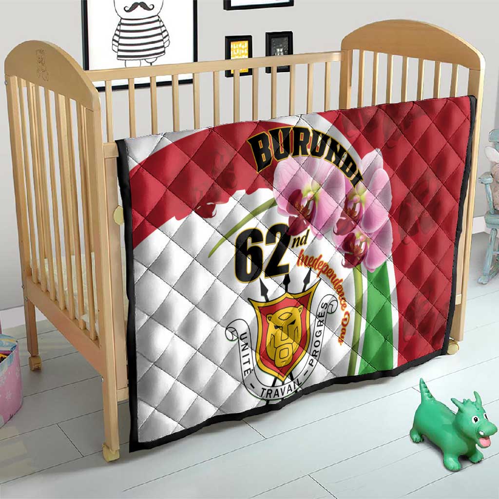 Burundi Independence Day Quilt Coat Of Arms Bujumbura Flower LT01