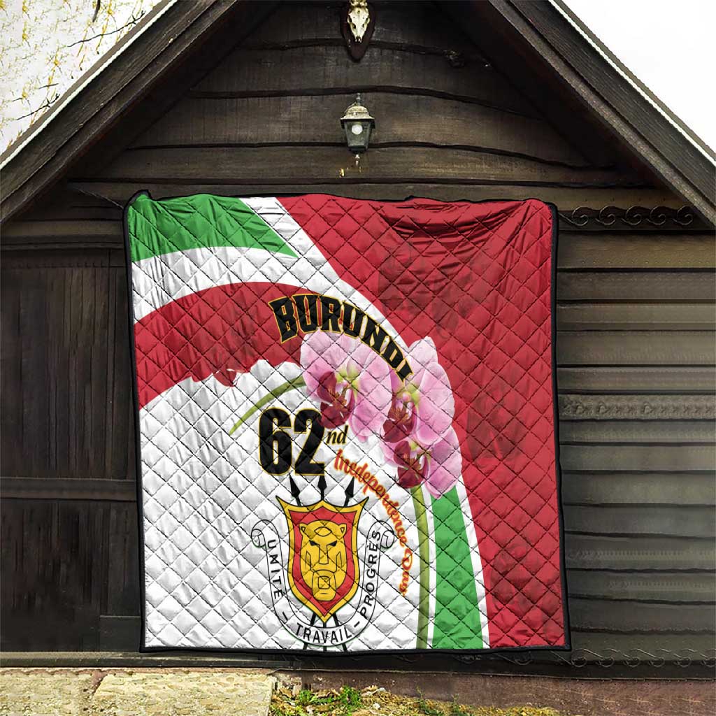 Burundi Independence Day Quilt Coat Of Arms Bujumbura Flower LT01