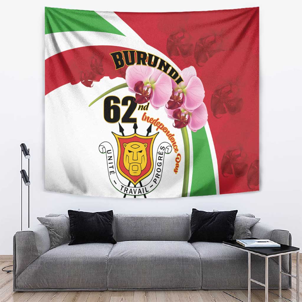 Burundi Independence Day Tapestry Coat Of Arms Bujumbura Flower LT01