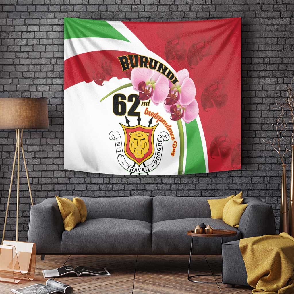 Burundi Independence Day Tapestry Coat Of Arms Bujumbura Flower LT01