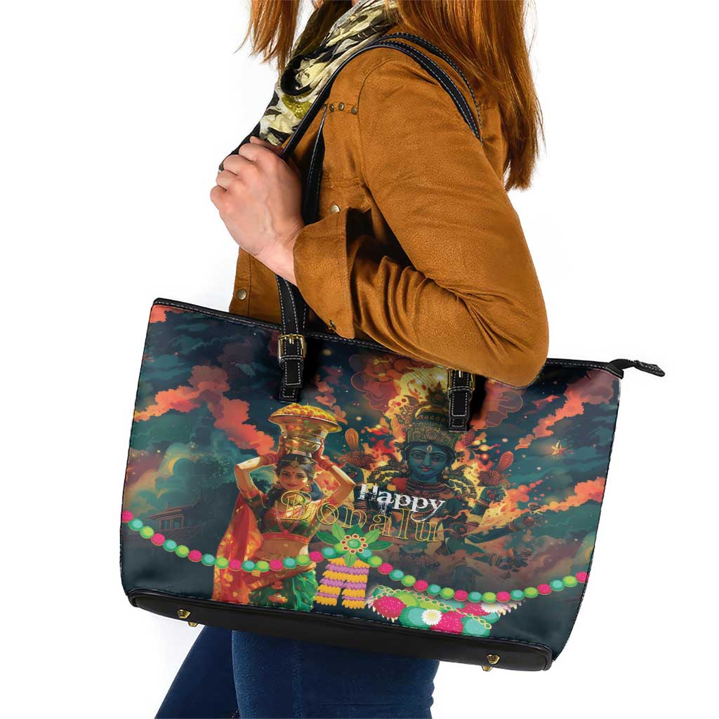 Bonalu Festival 2024 Leather Tote Bag Bonam Parikrama LT01