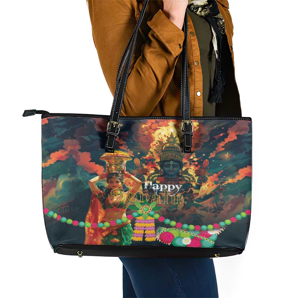 Bonalu Festival 2024 Leather Tote Bag Bonam Parikrama LT01