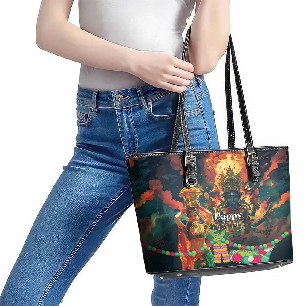 Bonalu Festival 2024 Leather Tote Bag Bonam Parikrama LT01