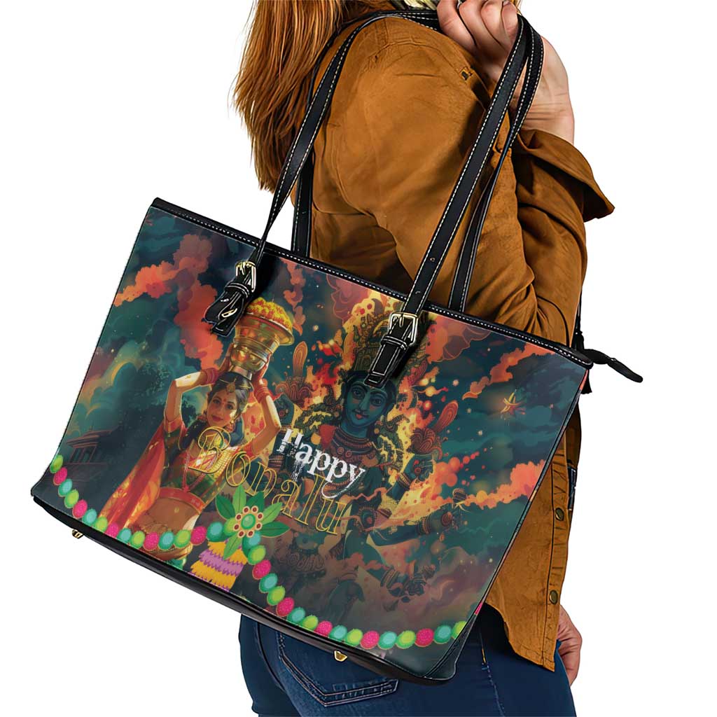 Bonalu Festival 2024 Leather Tote Bag Bonam Parikrama LT01