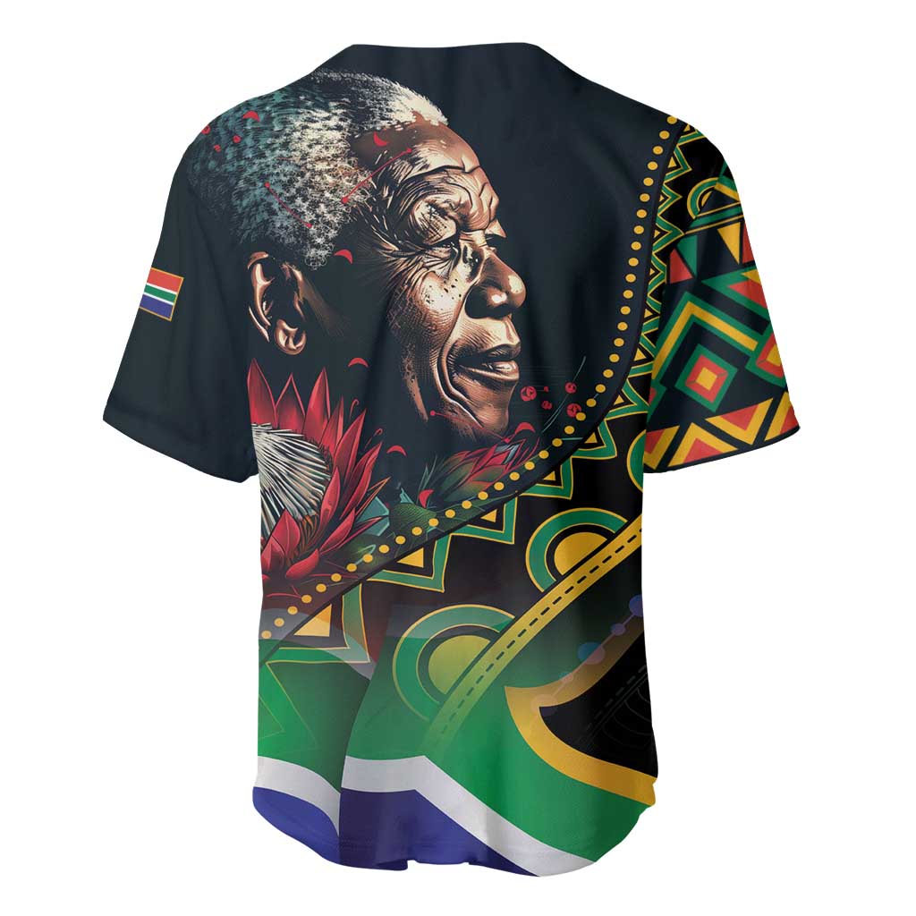 Nelson Mandela Birthday Baseball Jersey Leader of the Nation LT01