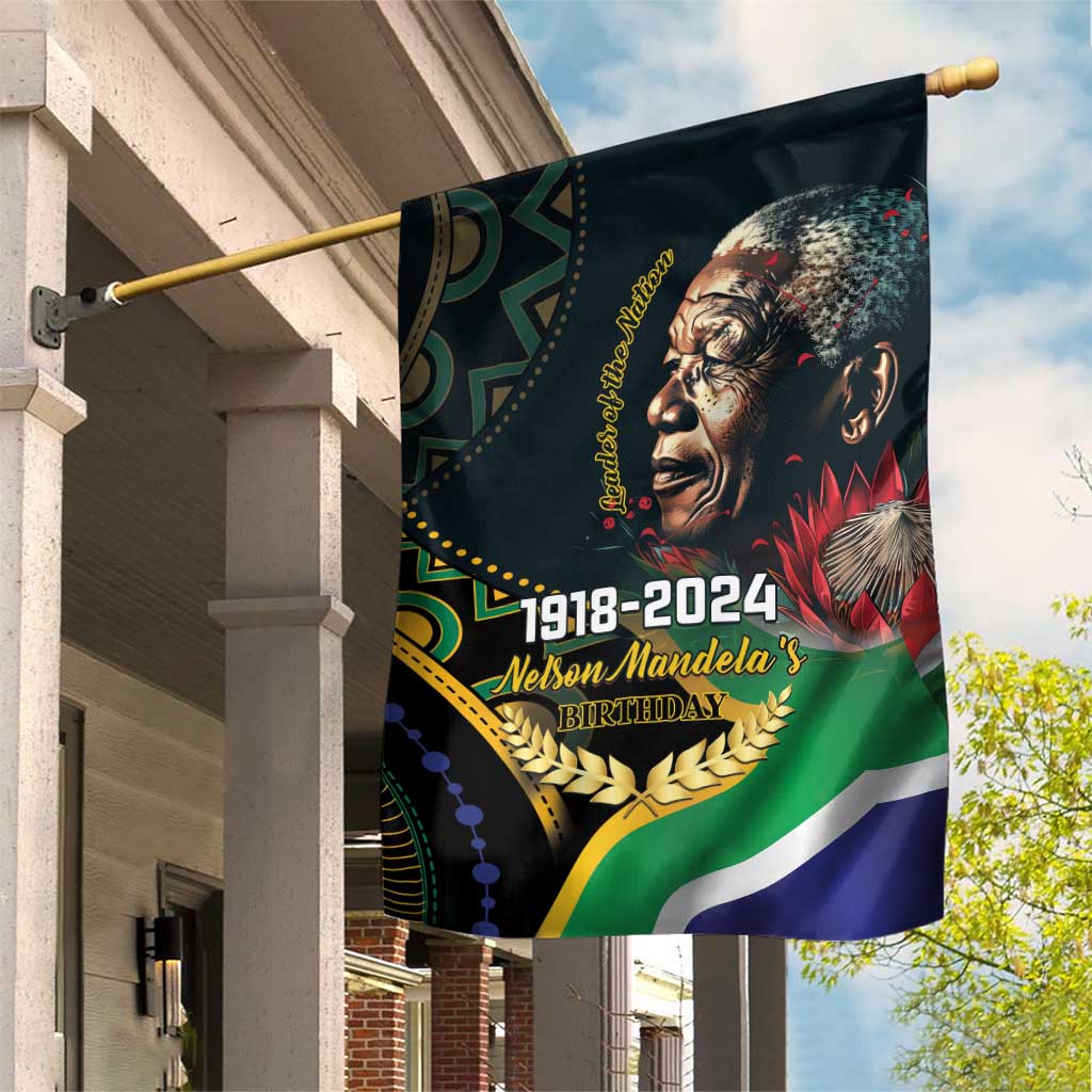 Nelson Mandela Birthday Garden Flag Leader of the Nation LT01