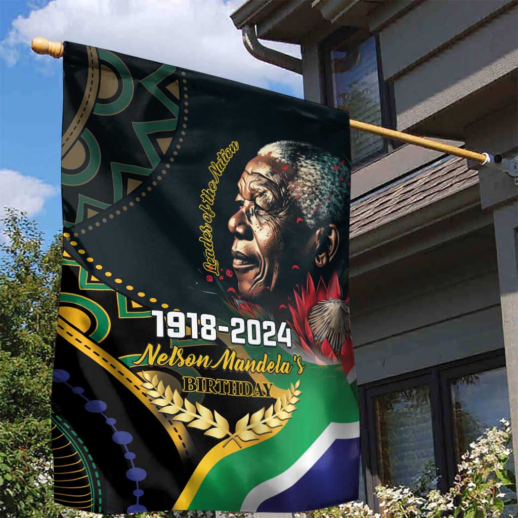 Nelson Mandela Birthday Garden Flag Leader of the Nation LT01