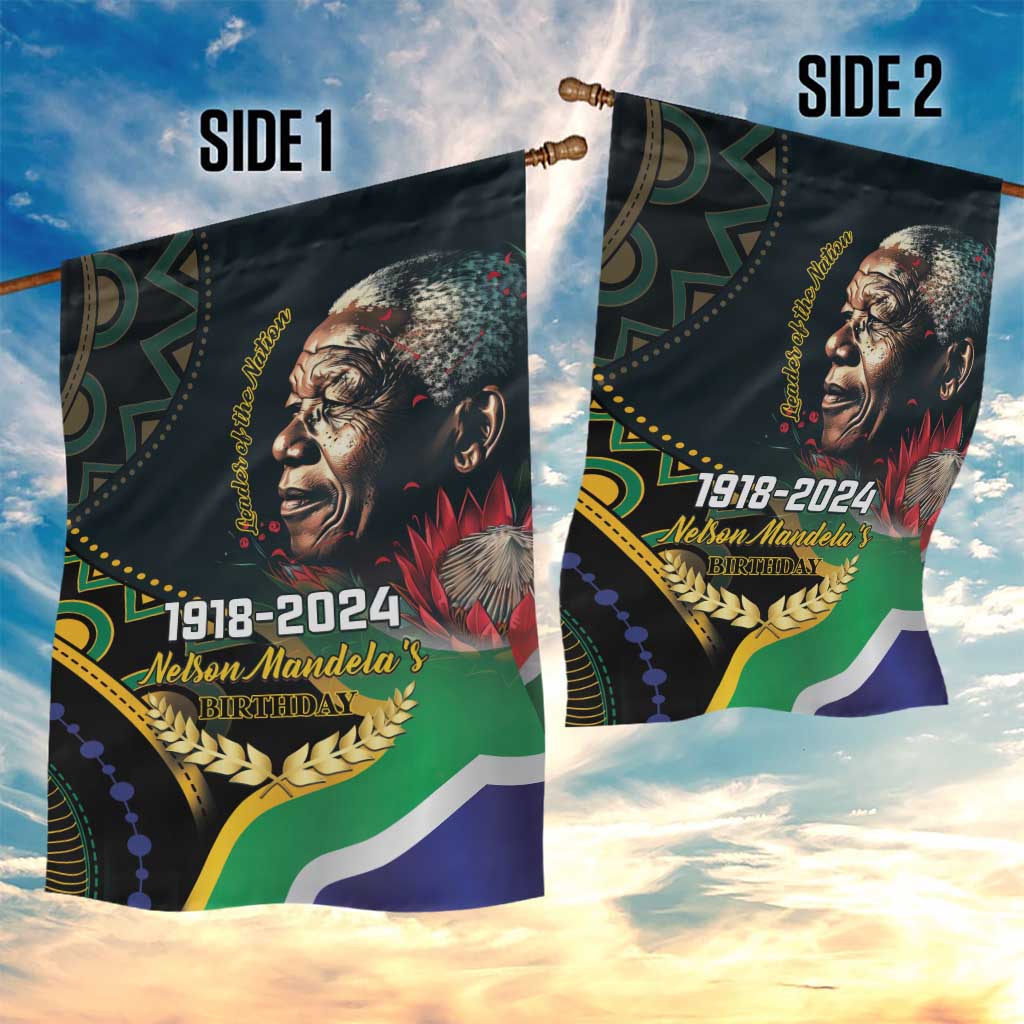 Nelson Mandela Birthday Garden Flag Leader of the Nation LT01