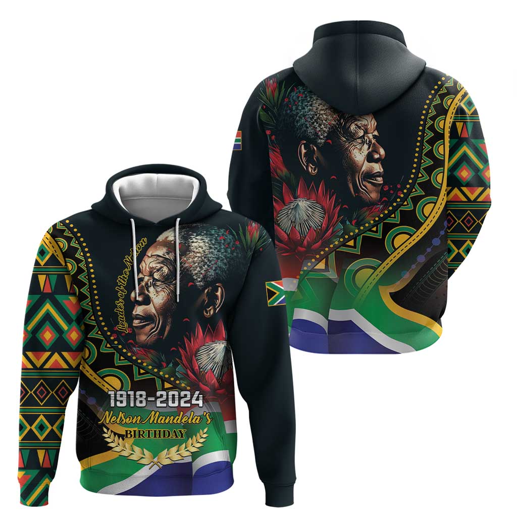 Nelson Mandela Birthday Hoodie Leader of the Nation LT01