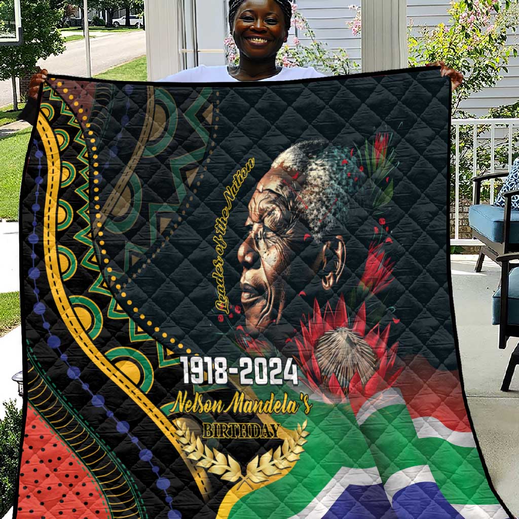 Nelson Mandela Birthday Quilt Leader of the Nation LT01