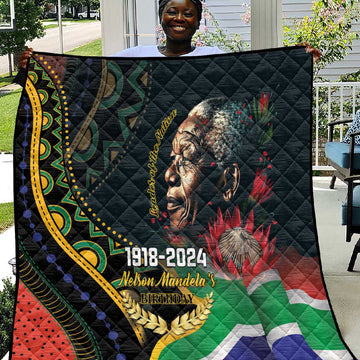 Nelson Mandela Birthday Quilt Leader of the Nation LT01