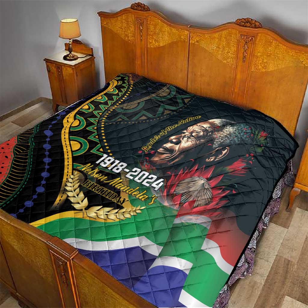 Nelson Mandela Birthday Quilt Leader of the Nation LT01