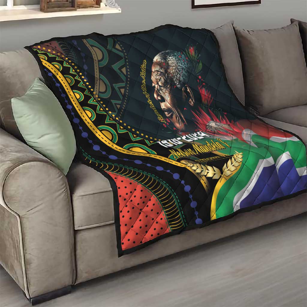 Nelson Mandela Birthday Quilt Leader of the Nation LT01