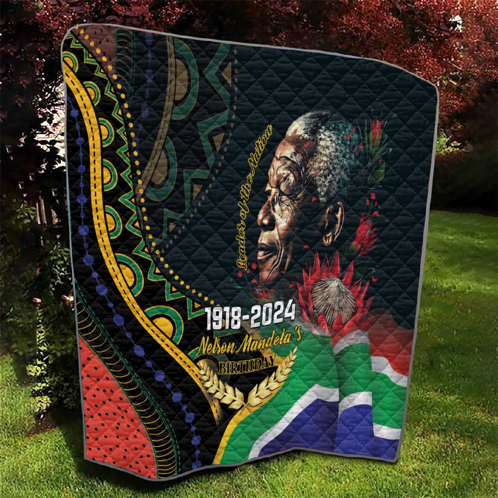 Nelson Mandela Birthday Quilt Leader of the Nation LT01