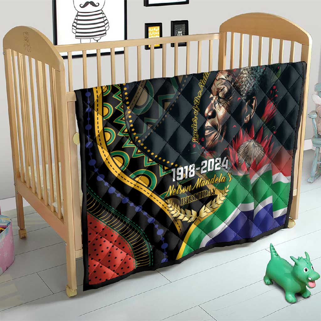 Nelson Mandela Birthday Quilt Leader of the Nation LT01