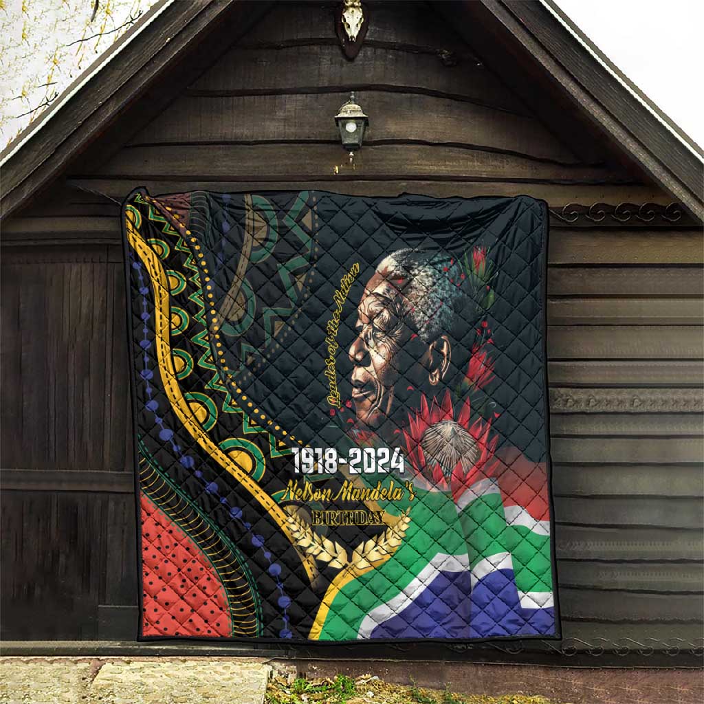 Nelson Mandela Birthday Quilt Leader of the Nation LT01
