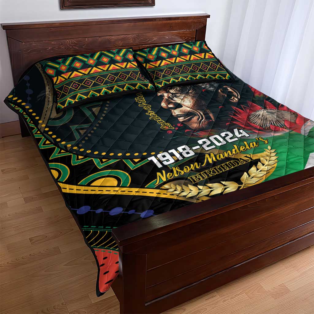 Nelson Mandela Birthday Quilt Bed Set Leader of the Nation LT01