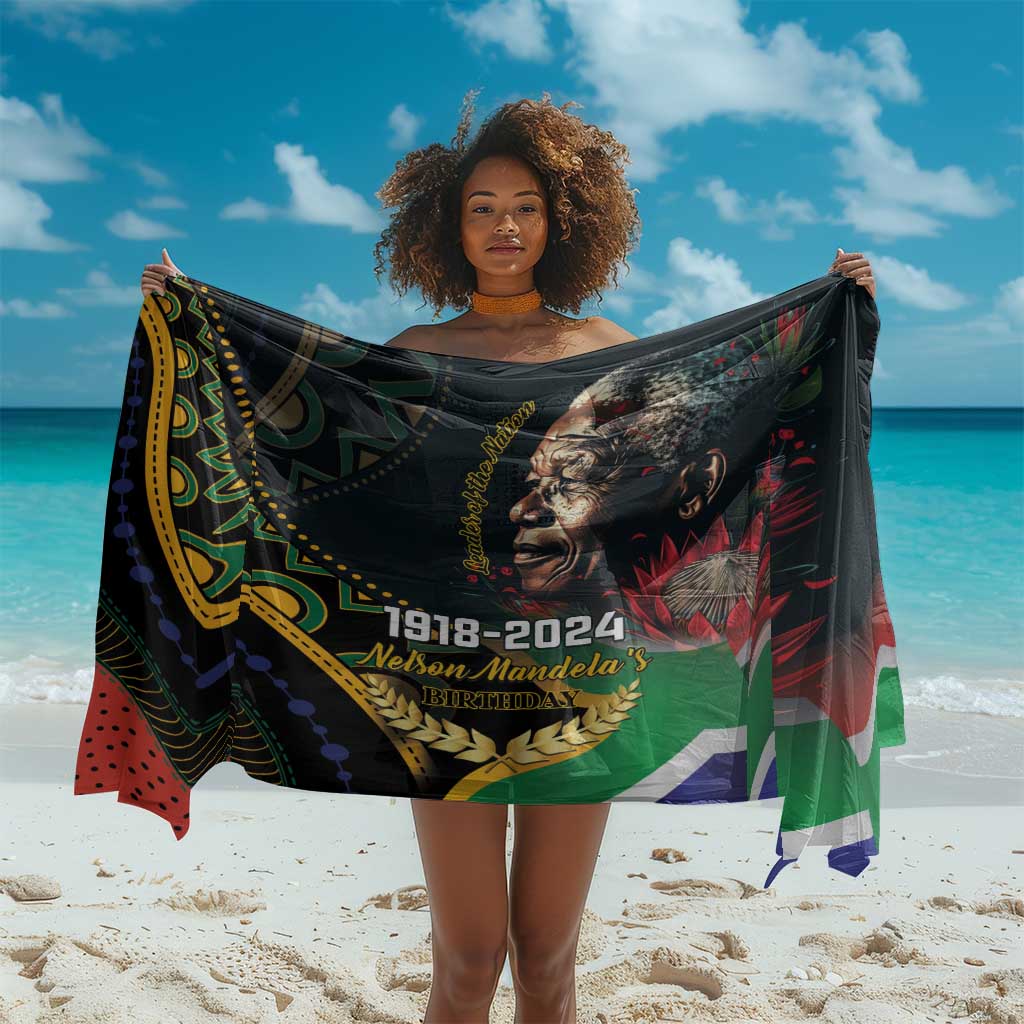 Nelson Mandela Birthday Sarong Leader of the Nation LT01