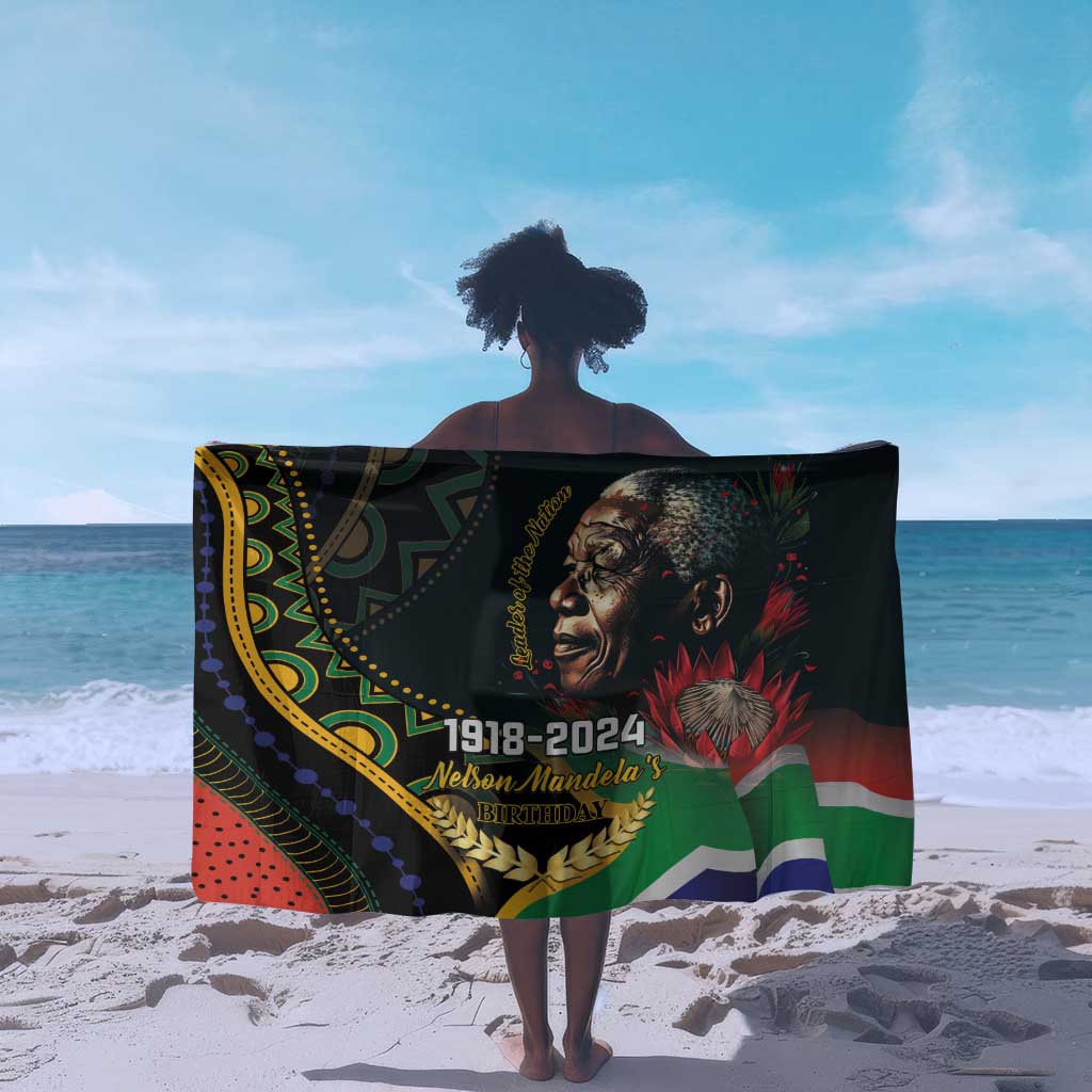 Nelson Mandela Birthday Sarong Leader of the Nation LT01