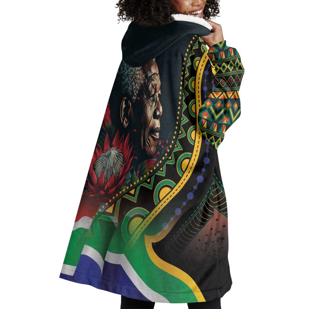 Nelson Mandela Birthday Wearable Blanket Hoodie Leader of the Nation LT01