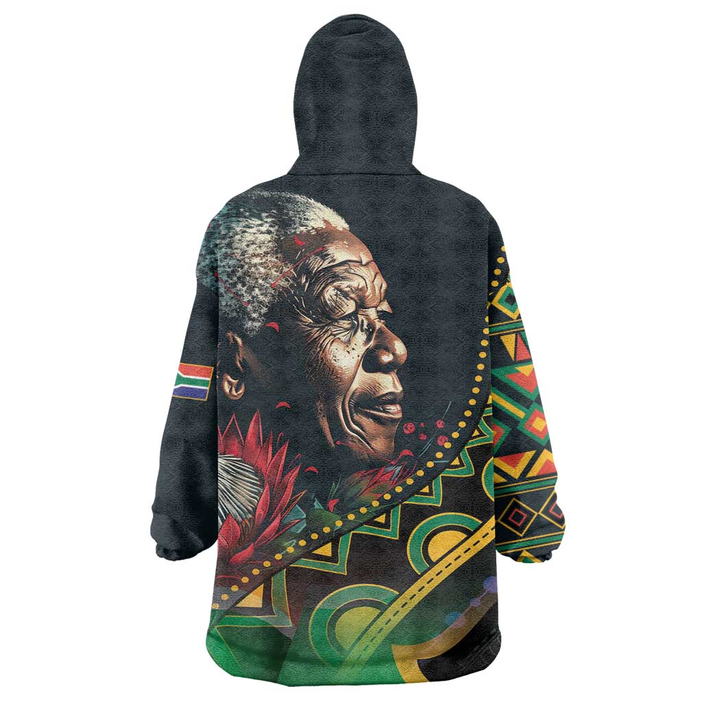 Nelson Mandela Birthday Wearable Blanket Hoodie Leader of the Nation LT01