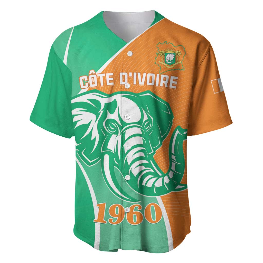 Ivory Coast Independence Day Baseball Jersey Cote d Ivoire Elephant LT01
