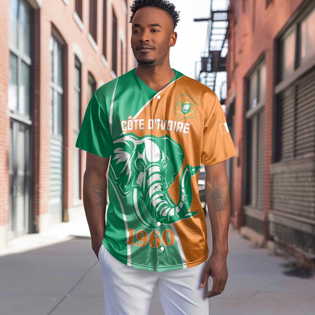 Ivory Coast Independence Day Baseball Jersey Cote d Ivoire Elephant LT01