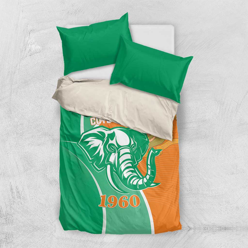 Ivory Coast Independence Day Bedding Set Cote d Ivoire Elephant LT01