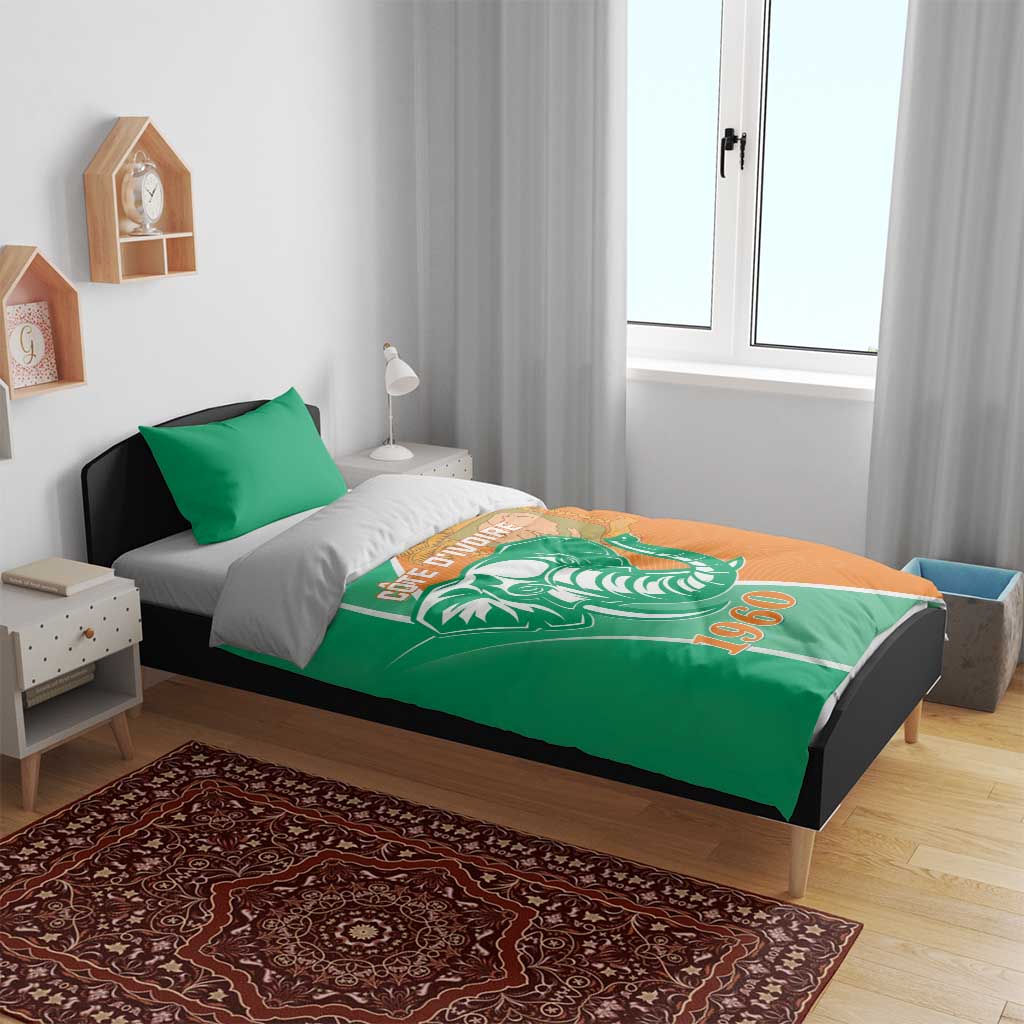 Ivory Coast Independence Day Bedding Set Cote d Ivoire Elephant LT01