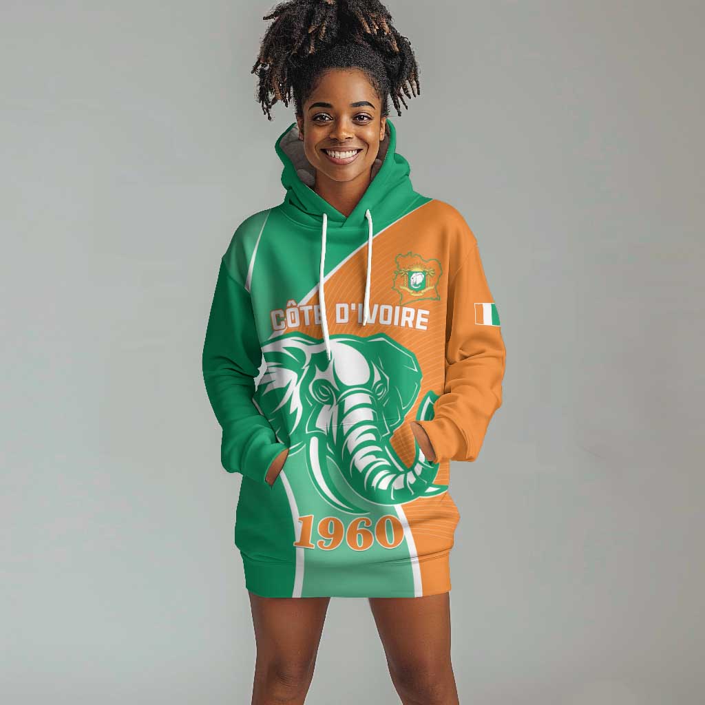 Ivory Coast Independence Day Hoodie Dress Cote d Ivoire Elephant LT01
