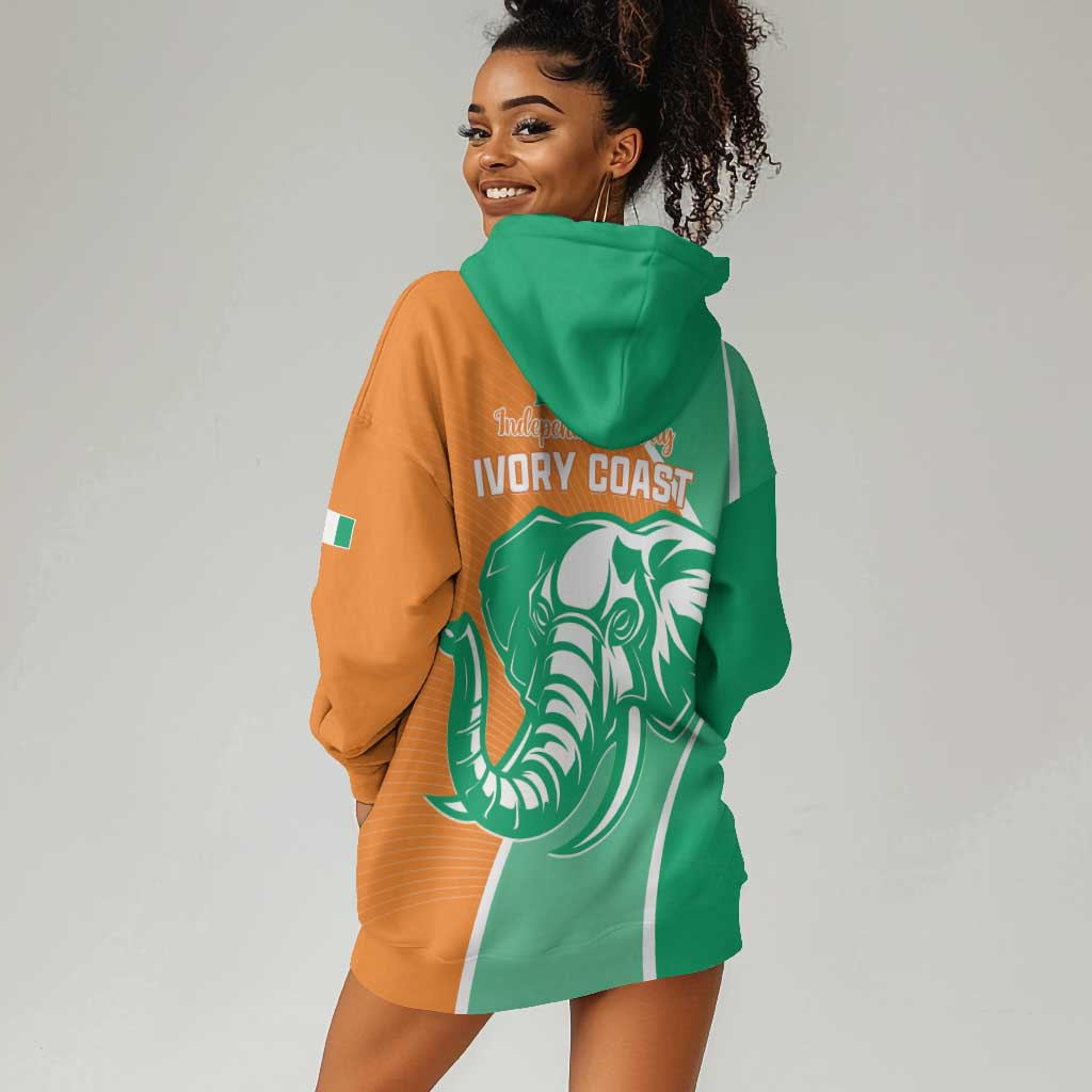 Ivory Coast Independence Day Hoodie Dress Cote d Ivoire Elephant LT01