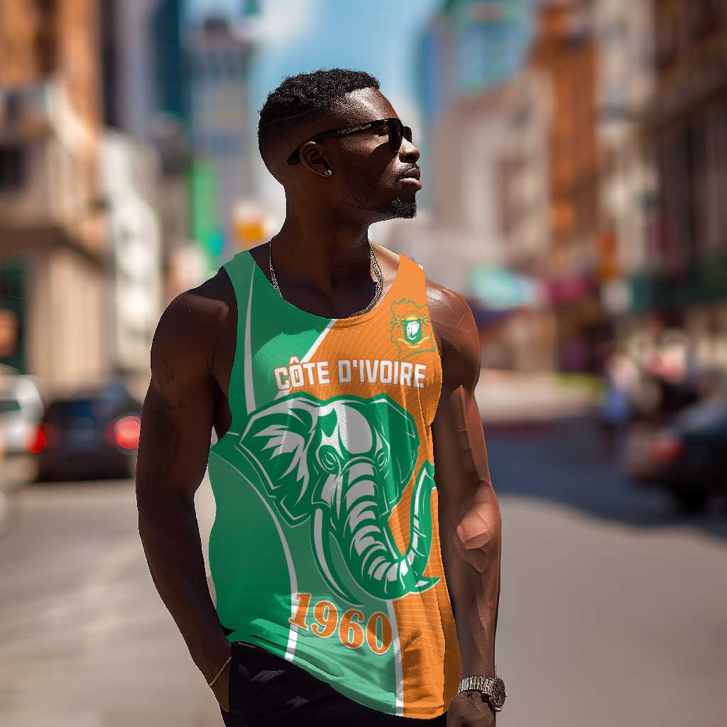 Ivory Coast Independence Day Men Tank Top Cote d Ivoire Elephant LT01