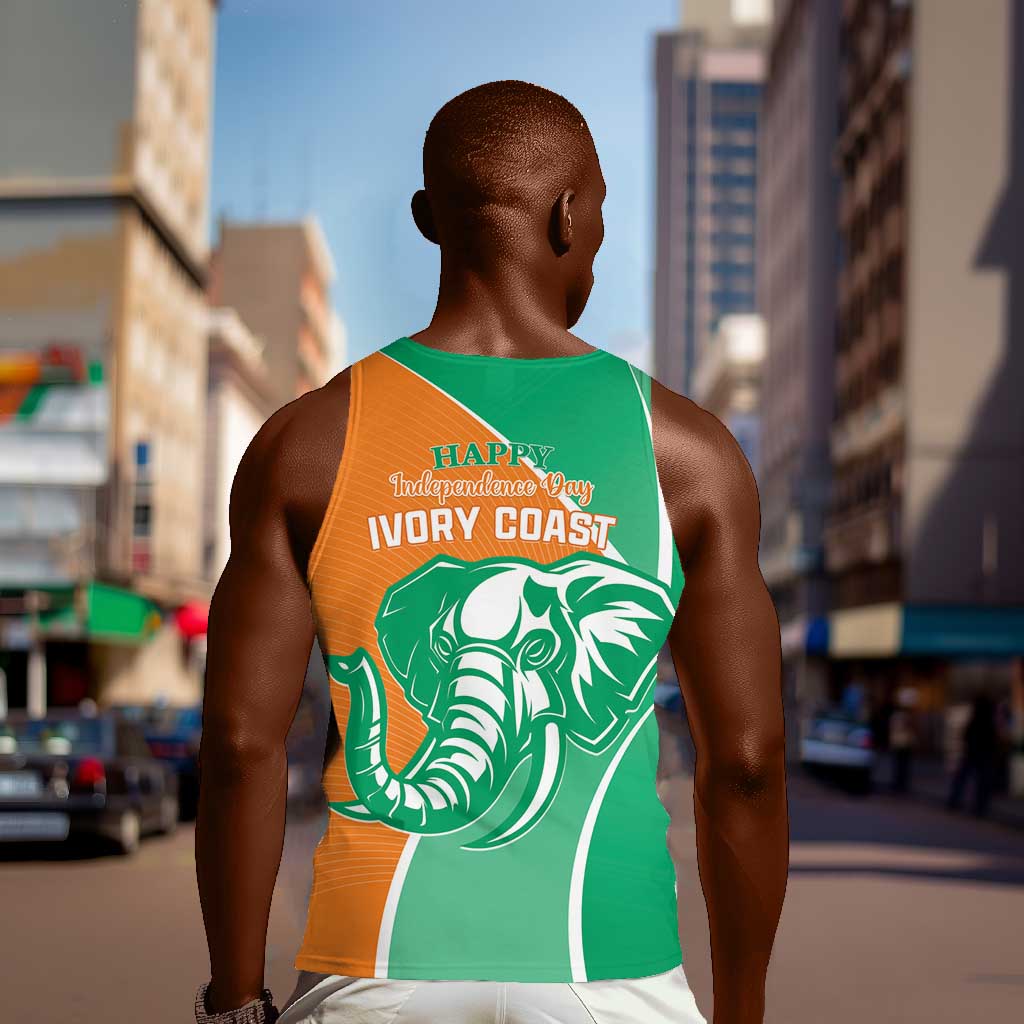 Ivory Coast Independence Day Men Tank Top Cote d Ivoire Elephant LT01