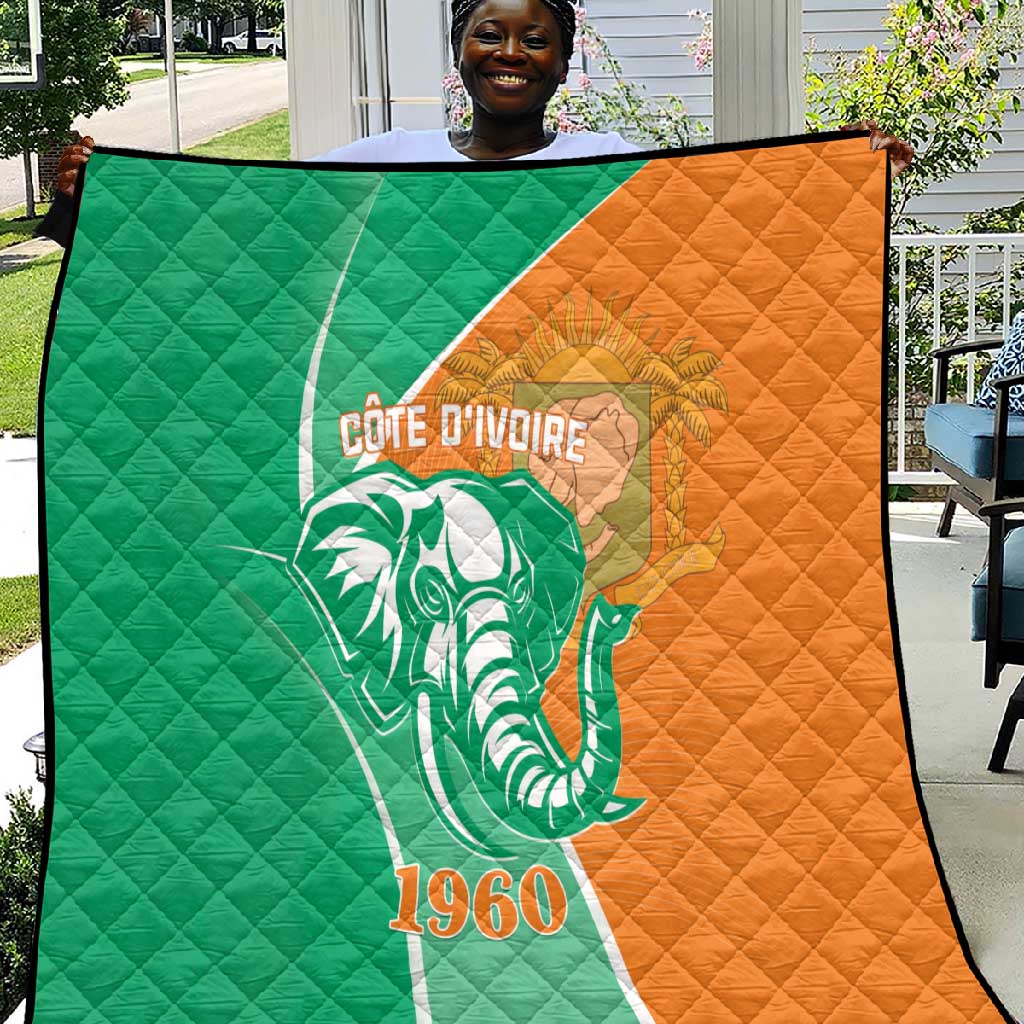 Ivory Coast Independence Day Quilt Cote d Ivoire Elephant LT01
