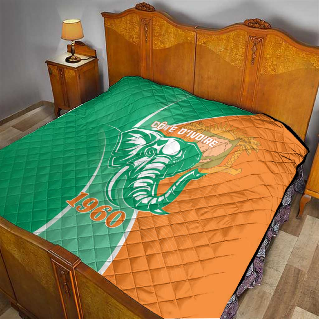 Ivory Coast Independence Day Quilt Cote d Ivoire Elephant LT01