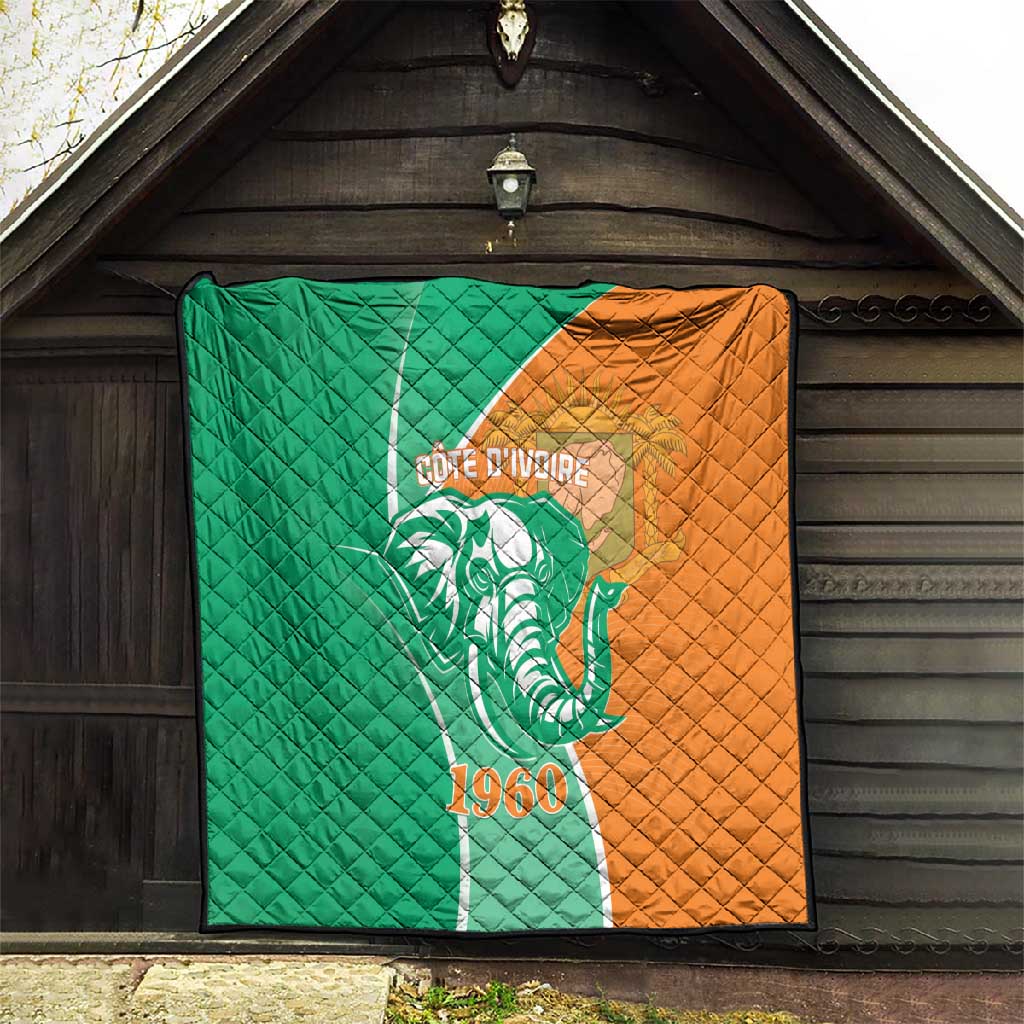 Ivory Coast Independence Day Quilt Cote d Ivoire Elephant LT01