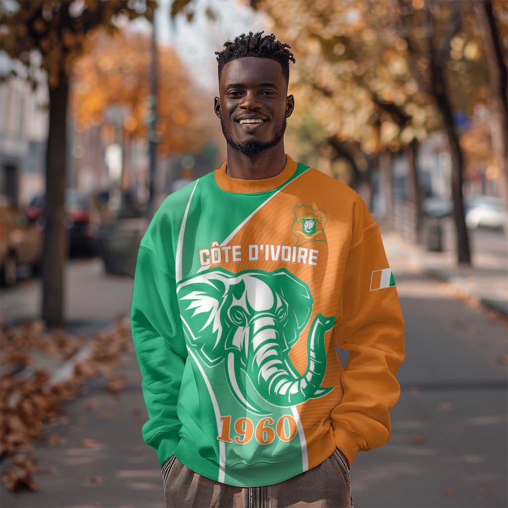 Ivory Coast Independence Day Sweatshirt Cote d Ivoire Elephant LT01