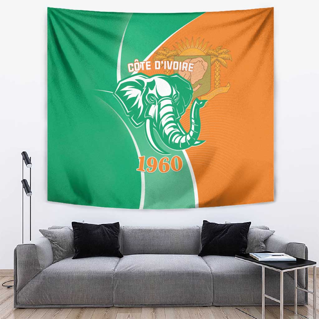 Ivory Coast Independence Day Tapestry Cote d Ivoire Elephant LT01