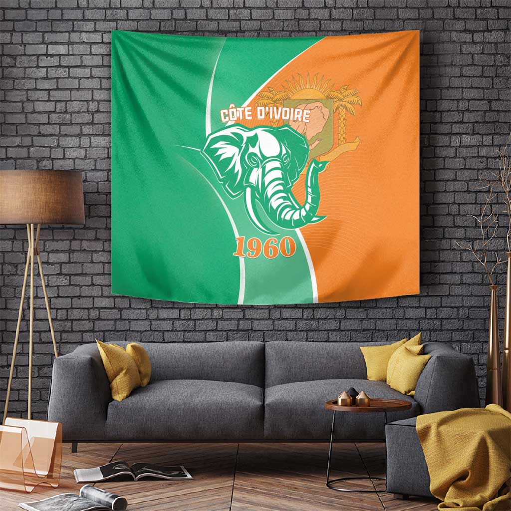 Ivory Coast Independence Day Tapestry Cote d Ivoire Elephant LT01