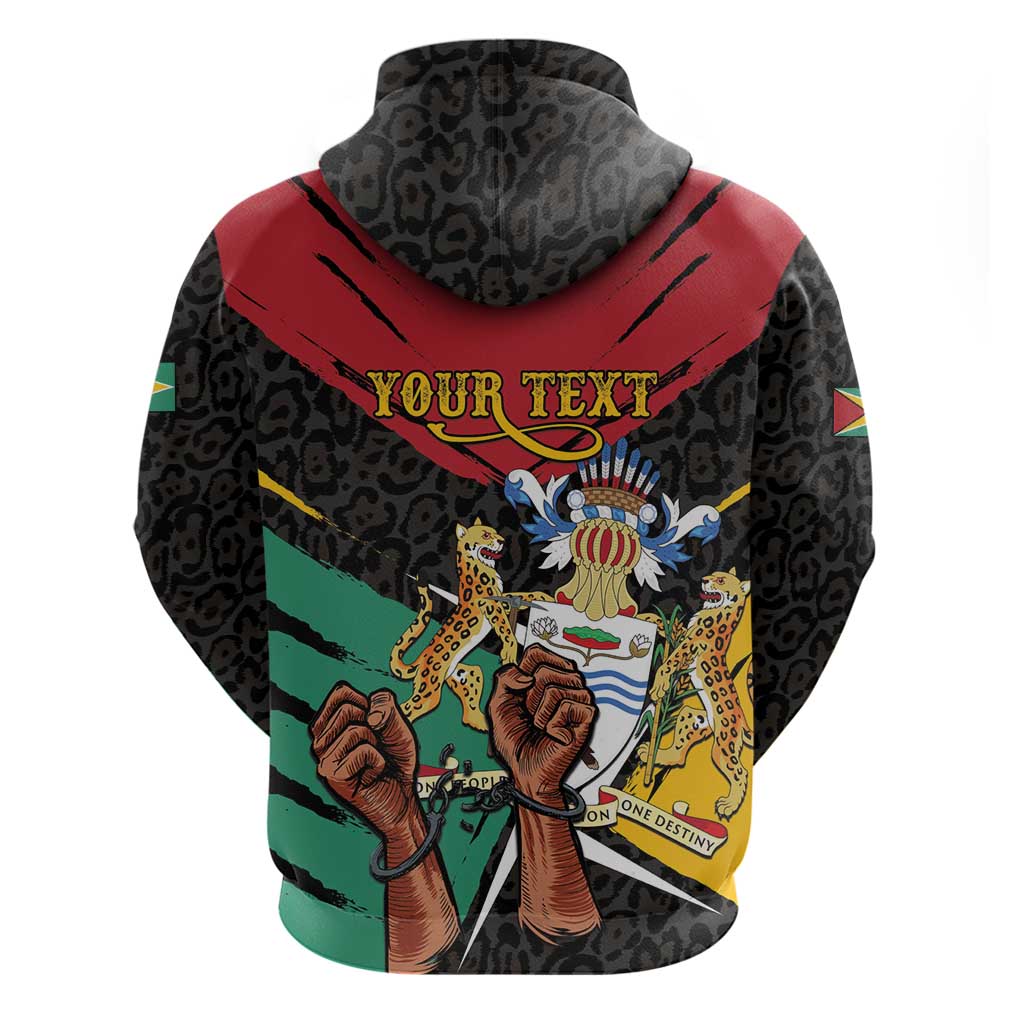 Personalized Guyana Emancipation Day Hoodie Jaguar Skin Pattern LT01